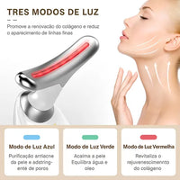 💆🏻‍♀️ Massageador Facial LED Bivolt – Reduz a Papada e Rugas 💆🏻