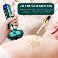 Ventosa Massageadora + óleo corporal - tratamento completo contra celulite