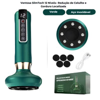 Ventosa Massageadora + óleo corporal - tratamento completo contra celulite