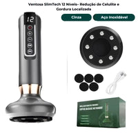Ventosa Massageadora + óleo corporal - tratamento completo contra celulite